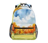 Sevdomey Watercolor Trees Laptop Backpack, Waterproof 15L Stylish Lightweight Daypack with Multiple Pockets for Work, School & Travel