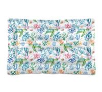 Sevdomey Watercolor Turtles Pet Pads Kennel Bed Crate Mattress, Washable Soft Comfortable Pet Bed Pad with Non-Slip Bottom for Small Medium Large Dogs Cats, 45x60 cm
