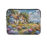 Sevdomey Watercolor Wildflowers Laptop Sleeve 13.4 Inch, Slim Protective Computer Case with Soft Padding, Top Zipper Bag for Women & Men, Fits Most 13.3 Inch Laptops