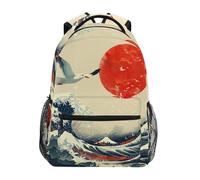 Sevdomey Waves Laptop Backpack, Waterproof 15L Stylish Lightweight Daypack with Multiple Pockets for Work, School & Travel