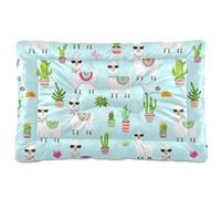 Sevdomey Whimsical Llamas Pet Pads Kennel Bed Crate Mattress, Washable Soft Comfortable Pet Bed Pad with Non-Slip Bottom for Small Medium Large Dogs Cats, 45x60 cm