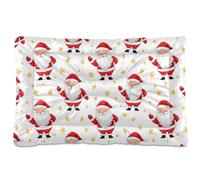 Sevdomey Whimsical Santa Claus Pet Pads Kennel Bed Crate Mattress, Washable Soft Comfortable Pet Bed Pad with Non-Slip Bottom for Small Medium Large Dogs Cats, 45x60 cm