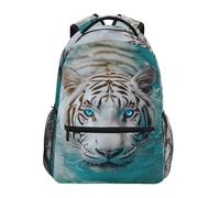 Sevdomey White Tiger Laptop Backpack, Waterproof 15L Stylish Lightweight Daypack with Multiple Pockets for Work, School & Travel