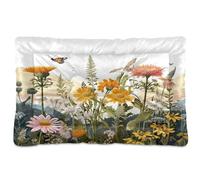 Sevdomey Wild Flower Pet Pads Dog Bed Cat Bed Kennel Bed Crate Mattress, Washable Soft Comfortable Pet Bed Pad with Non-Slip Bottom for Small Medium Large Dogs Cats, 60x90 cm