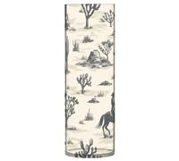 Sevdomey Wild West Cowboys Clear Vase for Home Decor, Farmhouse Decor Flower Plastic Vase for Your Bedroom, Kitchen, Office, Living Room, Bathroom