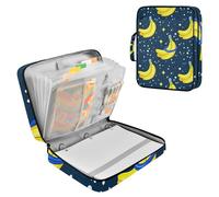 Sevdomey Yellow Bananas Waterproof Expanding File Folder, Accordion Document Organizer with Zipper & Sticky Labels, Large Capacity A4/Letter Size for Office Home