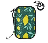 Sevdomey Yellow Lemons Lightweight Water-Resistant Multi-Pocket Passport Holder Organizer