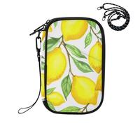 Sevdomey Yellow Lemons Lightweight Water-Resistant Multi-Pocket Passport Holder Organizer