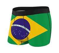 SEVEBJ Brazil Flag Men'S Underwear Breathable Stretch Boxer Briefs Black