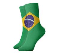 SEVEBJ Flag of Barbados Unisex Casual Crew Socks Novelty Athletic Socks Men's Dress Socks Patterned Sock Brazil Flag