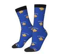 SEVEBJ Flag of Kos Socks For Women Men Cushion Athletic Crew Socks Casual Wicking Socks 2 Black-1