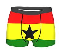 SEVEBJ Ghana Flag Boxer Briefs Underwear For Mens Black