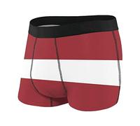 SEVEBJ Latvian Flag Men'S Underwear Breathable Stretch Boxer Briefs Black