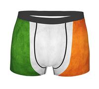 SEVEBJ Men'S Irish Flag Boxer Briefs Printed Underwear Moisture Wicking