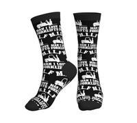 SEVEBJ Mid-Calf Man I Love Forklifts Socks For Men Women Stylish Crew Socks 3 Black