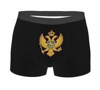 SEVEBJ national emblem of Montenegro Men's Boxer Briefs Elastic Waistband Briefs Men's Boxer Briefs