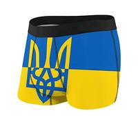 SEVEBJ Ukrainian Flag Men'S Underwear Breathable Stretch Boxer Briefs Black