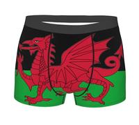 SEVEBJ Welsh flag Men's Boxer Briefs Elastic Waistband Briefs Men's Boxer Briefs