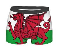 SEVEBJ welsh-flag Men's Boxer Briefs Elastic Waistband Briefs Men's Boxer Briefs