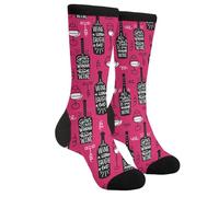 SEVEBJ Wine Lavender Unisex Funny Novelty Socks, Funky Crazy Cool Crew Dress Socks Travel Mexico