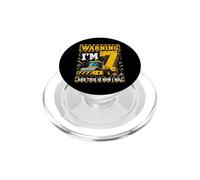 Seven 7yr 7th Birthday Construction Roller 7 Year Old Boys PopSockets PopGrip for MagSafe