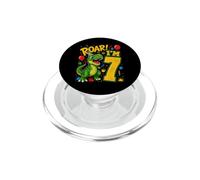 Seven 7yr 7th Birthday Roar Dinosaur 7 Year Old Birthday Boy PopSockets PopGrip for MagSafe