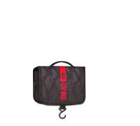 Seven A.C. Milan Travel Bag, Black, Hangable, Zip Compartment, Inner Pocket with Mesh for Children, Teens and Adults, Leisure, Football, Official Product