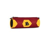 Seven A.C. Roma Red Pen Holder Zip Opening Accessories Backpack, Elementary School, Middle and High School for Children, Teens and Adults, Football, Official Product