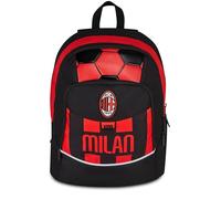 Seven Advanced Milan School Backpack, Black, 29 L, Side Bottle Pocket, Computer Compartment, Elementary and Middle School, Children and Teens, Football, Official Product