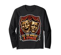 Seven Ages World Stage Monologue Exit Entrance Nurse Infant Long Sleeve T-Shirt