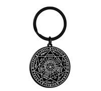 Seven Archangels Keychain Protection Amulet Archangel Michael Coin for Car Keys, Tote Bag Charms, Handbag Pendant Ornament