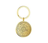 Seven Archangels Keychain Protection Amulet Archangel Michael Coin for Car Keys, Tote Bag Charms, Handbag Pendant Ornament