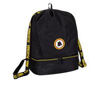 Seven AS ROMA Gym Bag for Boys, Hard Bottom Shoe Holder, Ribbon Shoulder Straps, Kids, Boy, Football, Official Product, Gift Idea
