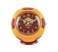 Seven AS Roma Quartz Alarm Clock Ball, Red Yellow, Children and Teens, Football Team, Gift Idea for Fans