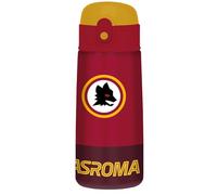Seven AS Roma Thermal Football Bottle, Red, Temperature Maintenance up to 24 Hours, Nursery Bottle, Elementary School and Leisure, Children, red, Modern