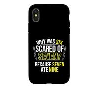 Seven ate Nine - Funny Double Signed Saying Numbers Joke Case for iPhone X/XS
