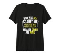Seven ate Nine - Funny Double Signed Saying Numbers Joke Premium T-Shirt