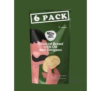SEVEN ATE NINE THE SUNNY SIDE OF TASTE - 7ATE9 Toasted Bread with Oil & Oregano 90g (Pack of 6) - Mediterranean Snack - Baked, Not Fried - Vegetarian - No Palm Oil