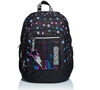 Seven Backpack, Advanced, DANCE PARTY Knapsack Padded School Bag, Book Bag, One Size for Teen, Girls&Boys, Large Capacity, For School, Sport & Free Time, Laptop Sleeve, Italian Design, black,