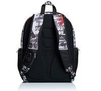 Seven Backpack, Advanced, URBAN ROCK Knapsack Padded School Bag, Book Bag, One Size for Teen, Girls&Boys, Large Capacity, For School, Sport & Free Time, Laptop Sleeve, Italian Design, black/white