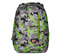 Seven Backpack, CAMOUFLAGE Knapsack, Book Bag, for Teen, Girls&Boys, Large Capacity, For School, Sport, Free Time, Double-Sided, Italian Design, green