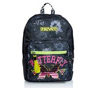 Seven Backpack, EXTRA FIT FLYING Knapsack Padded School Bag, Book Bag, One Size for Teen, Girls&Boys, Large Capacity, For School, Sport & Free Time, Italian Design, multicolor