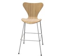 Seven Bar Stool 3197 Unupholstered Pale Pink Frame Graphite Fritz Hansen SINGLE PIECES