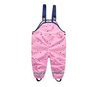 SEVEN BB Boys Girls Rain Trousers Kids Waterproof Over Trousers Toddler Star Rain Pants Children Rainwear 18 Months Pink