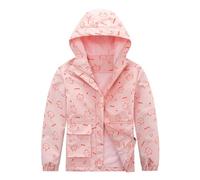 SEVEN BB Girls Softshell Jackets Waterproof Kids Lightweight Fleece Winter Rain Coat Windproof Raincoat Children Cat Pink Windbreaker Jacket 9-10 Years