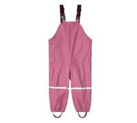 SEVEN BB Kids Fleece Lined Waterproof Trousers Boys Mud Rain Trousers Girls Puddle Pants Baby Waterproof Dungarees Rain Bib Pants Red 7-8 Years