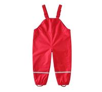 SEVEN BB Kids Waterproof Trousers Girls Boys Muddy Puddle Trousers Baby Waterproof Dungarees Red 2 Years