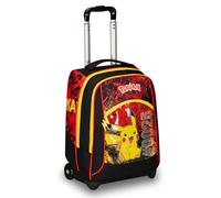 Seven Big School Trolley, Red and Yellow, Pokemon Pikachu, Legendary Avengers, Double Compartment, Bottle Pocket and Crossover System, Travel School Backpack, Child Boy, multi-coloured, Taglia unica,