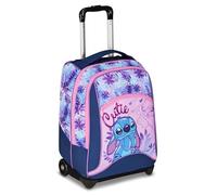 Seven Big Trolley Lilo & Stitch Fixed School, Purple, 2 in 1, Double Use, Trolley and Backpack, Elementary School, Girl, purple, Taglia unica, Casual