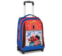 Seven Big Trolley School Spiderman, Blue, 36 L, Double Compartment, Concealed Shoulder Straps, Dual Use, Front Pocket, Multifunction, Elementary School, Child, Travel